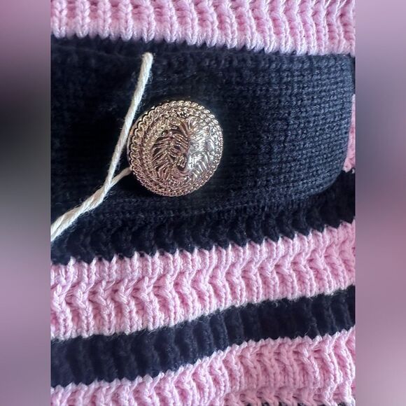 Rebecca Vallance Camille Striped Mini Skirt Pink & Black Sizr Medium NWTs - Picture 5 of 9